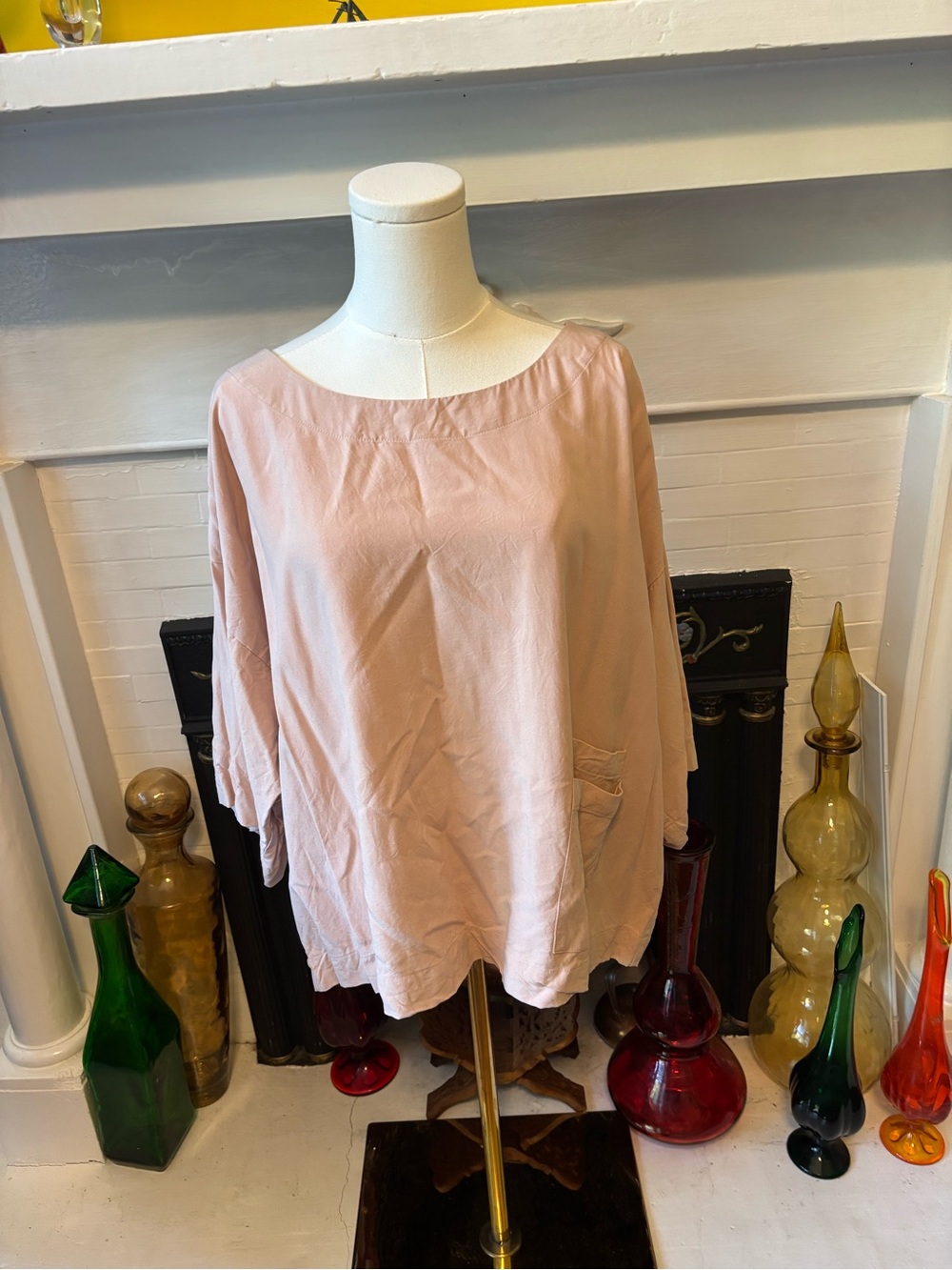 J. Jill Pale Pink Boatneck Tunic Top